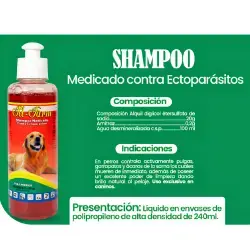 SHAMPOO MEDICADO CONTRA ECTOPARÁSITOS PARA PERROS