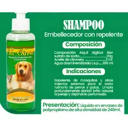 SHAMPOO EMBELLECEDOR CON REPELENTE PARA PERROS Y GATOS