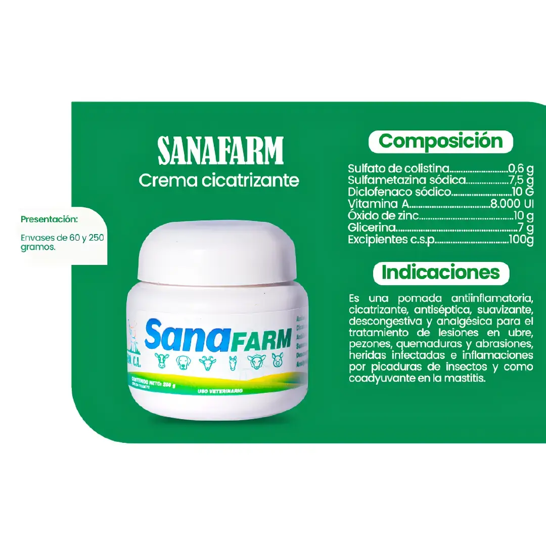 SANAFARM – CREMA CICATRIZANTE PARA USO VETERINARIO