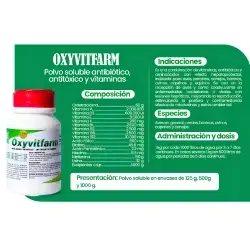OXYVITFARM – POLVO SOLUBLE ANTIBIÓTICO, ANTITÓXICO Y VITAMINADO
