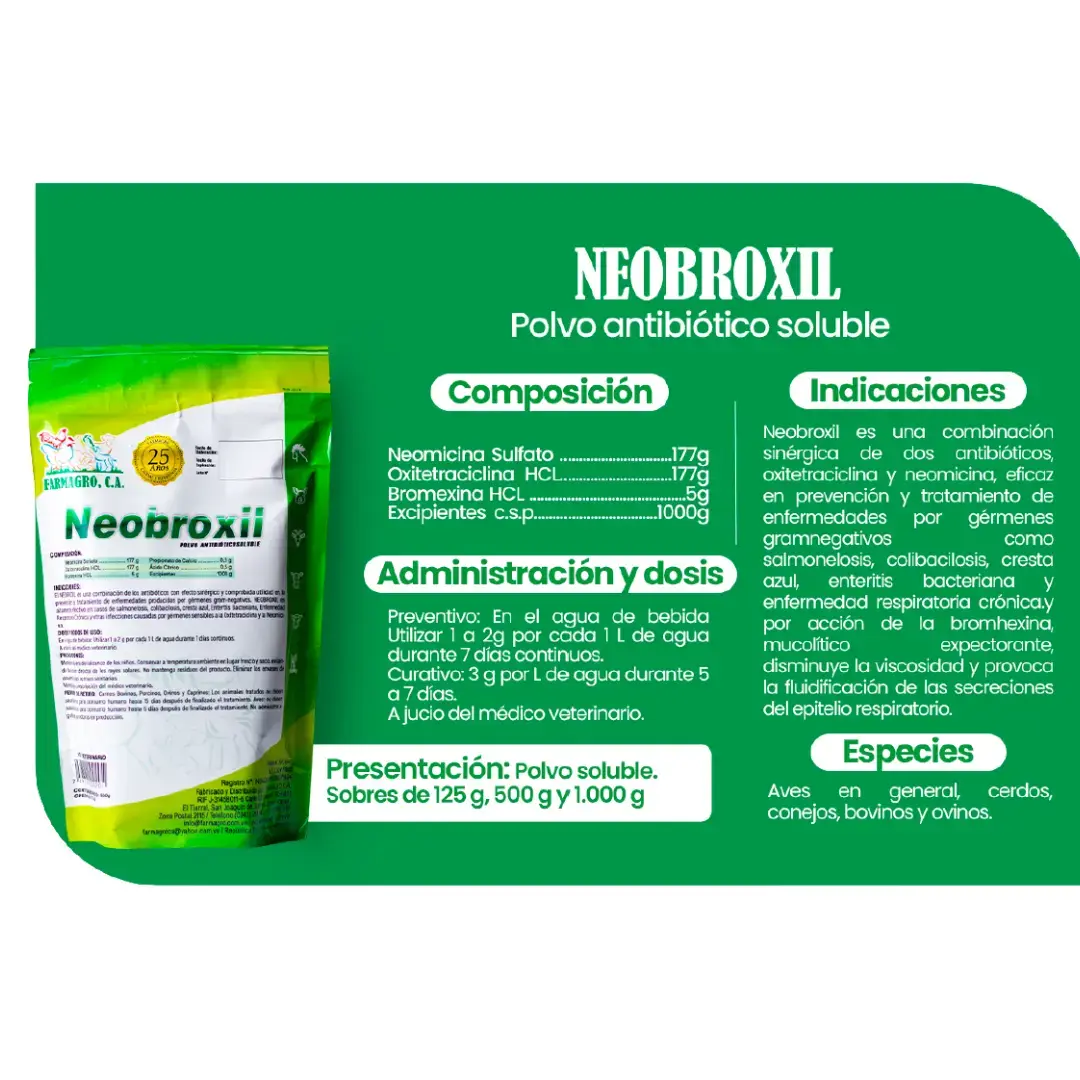 NEOBROXIL – POLVO ANTIBIÓTICO SOLUBLE